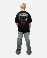 Loiter Flight T-Shirt Black Acidwash