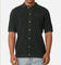 XXIII Zyair Knit Rib Button Up Shirt Dark Green