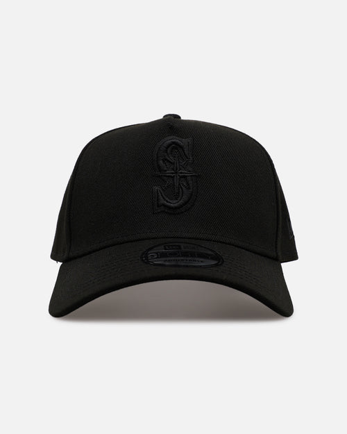 New Era Seattle Mariners 'Easy Black' 9FORTY A-Frame Snapback Black/Black