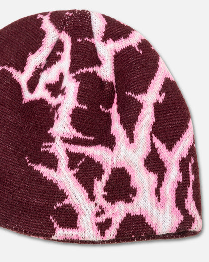 New Era Los Angeles Dodgers Lightning Knit Skully Maroon