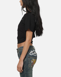 Ed Hardy Women's Off Shoulder T-Shirt Black