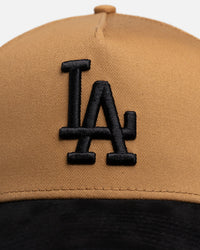New Era Los Angeles Dodgers "Wheat Black Suede" 9Forty A-Frame Snapback Beige/Khaki
