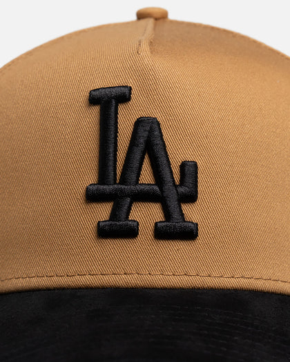 New Era Los Angeles Dodgers "Wheat Black Suede" 9Forty A-Frame Snapback Beige/Khaki