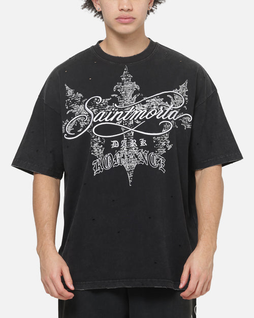 Saint Morta Devotion Boxy T-Shirt Washed Black