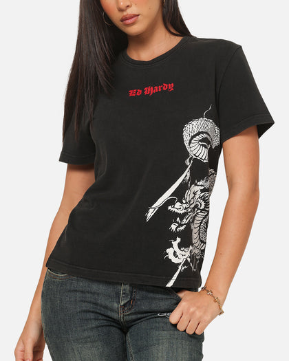 Ed Hardy Blaze T-Shirt Black