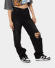 MNML Women's Baggy Distressed Jeans Vintage Black