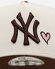 New Era New York Yankees 'Pink Satin Hearts Walnut' 9FORTY A-Frame Snapback Chrome/Walnut