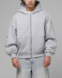 Loiter Rodeo Hybrid Zip Hoodie Grey Marle
