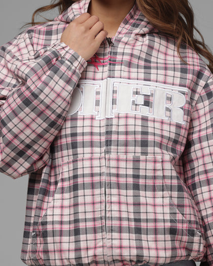 Loiter Racer Work Jacket Pink Plaid