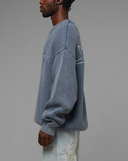 Loiter Star Born Knit Sweater Blue