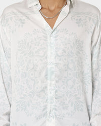 Last Kings Floridian Long Sleeve Button Up White