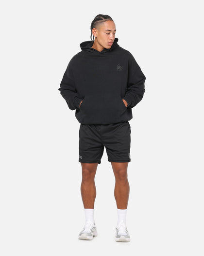 Saint Morta Distressed Hoodie Black Wash