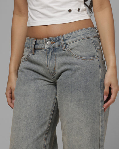 Loiter Women's Low Waisted Baggy Denim Jeans