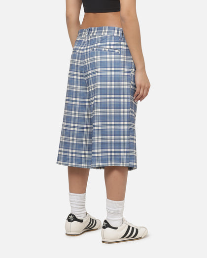 Carre Heritage Pleated Shorts Blue-plaid