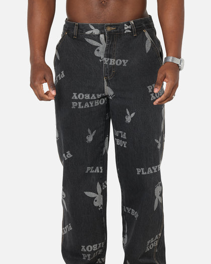 Playboy Mess Denim Jeans Washed Black