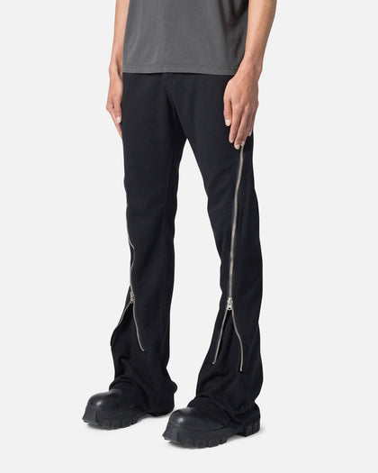 MNML D519 Zipper Flare Denim Jeans Black