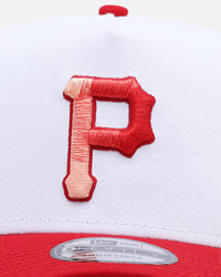 New Era Pittsburgh Pirates 'Satin Blaze' 9FORTY A-Frame Snapback White/Scarlet
