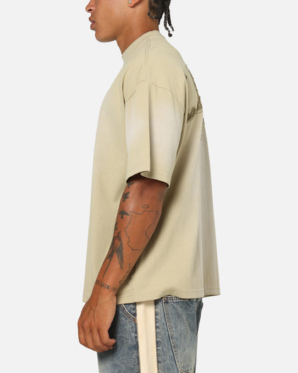 Mitchell & Ness Los Angeles Lakers Big Oversized Logo T-Shirt Gravel Stone