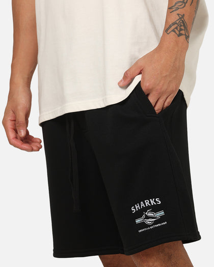 Bleacher Athletic Cronulla-Sutherland Sharks NRL 1908 Track Shorts Black