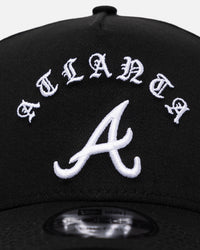 New Era Atlanta Braves 'Gothic Arch' 9FORTY A-Frame Snapback Black/White
