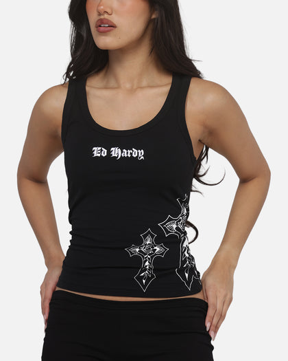 Ed Hardy Women's Crossed Tank Black