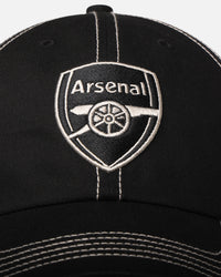 47 Brand Arsenal FC 'Contrast Stitch' 47 Clean Up Strapback Black/Bone