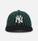 New Era New York Yankees 9FIFTY Retro Melton Pinstripe Strapback Dark Green/Black