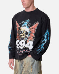 MNML Gem Skull Long Sleeve T-Shirt Black