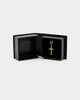 NXS Cross Earring Iced Gold
