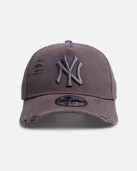 New Era New York Yankees 'Canvas Graphite Grey' 9FORTY A-Frame Snapback Washed Graphite