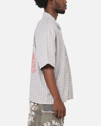 Ed Hardy Dragon Zip Shirt Grey/White