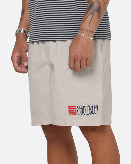 S Double Timeless Poplin Volley Beach Shorts Stone