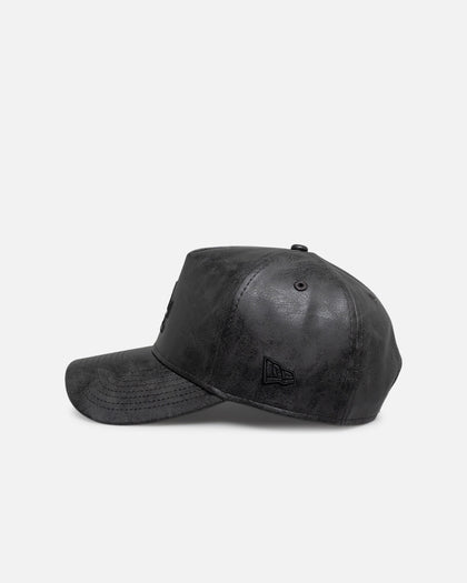 New Era Los Angeles Dodgers 'Tonal Cracked Leather' 9FORTY A-Frame Snapback Black