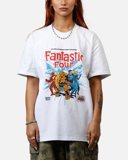 73Studio Marvel Fantastic Four Group Vintage T-Shirt White