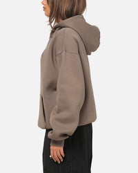 Jordan Brooklyn Fleece Oversized Hoodie Olive Grey