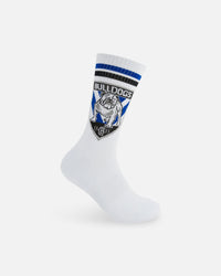 Foot-ies Canterbury-Bankstown Bulldogs Crew Socks 2 Pack Navy/White