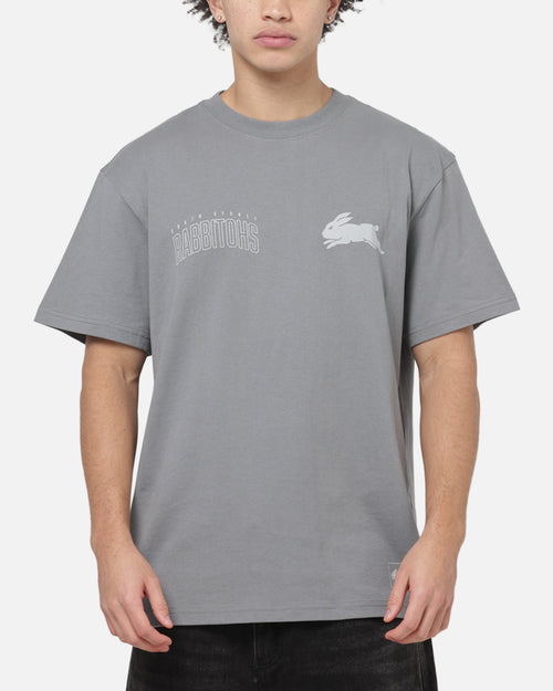 Bleacher Athletic South Sydney Rabbitohs NRL Attrition Solid T-Shirt Grey