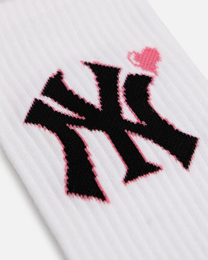 Pro Compression New York Yankees Heart Crew Sock White