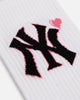 Pro Compression New York Yankees Heart Crew Sock White