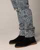 Saint Morta Paisley Skulls Jeans Stone Wash Blue