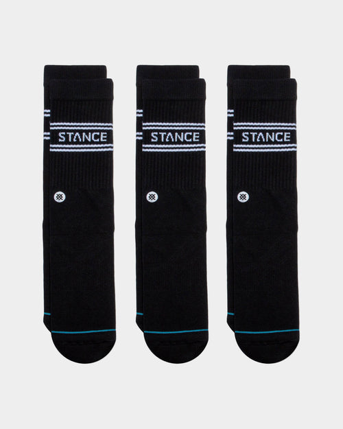 Stance Basic Crew Socks 3 Pack Black