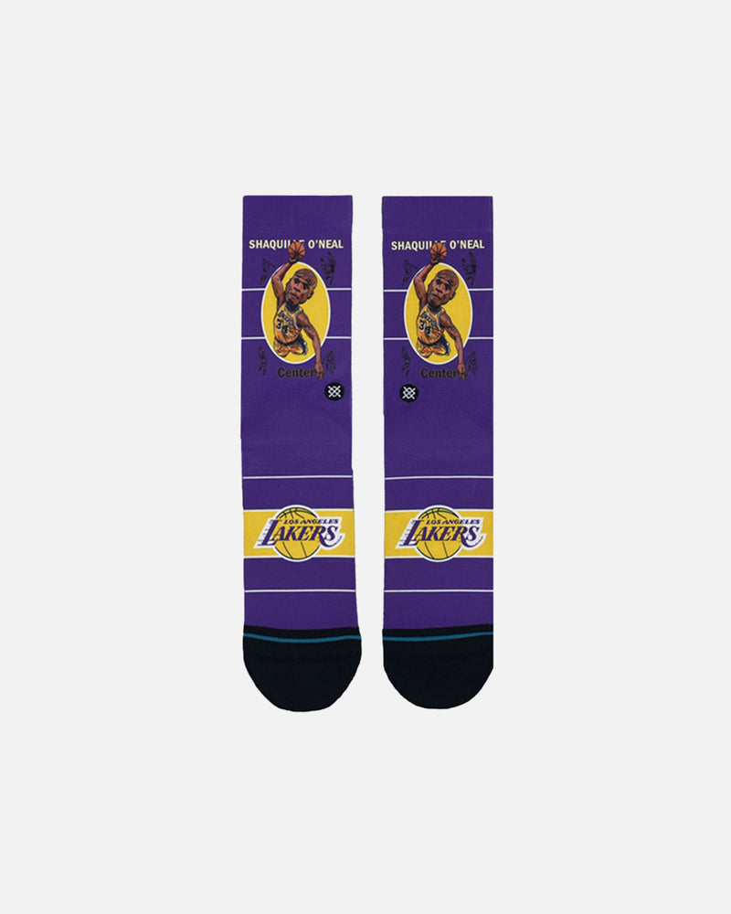 Stance X NBA Los Angeles Lakers Shaquille O'Neal Retro Bighead Crewcut Socks Multi