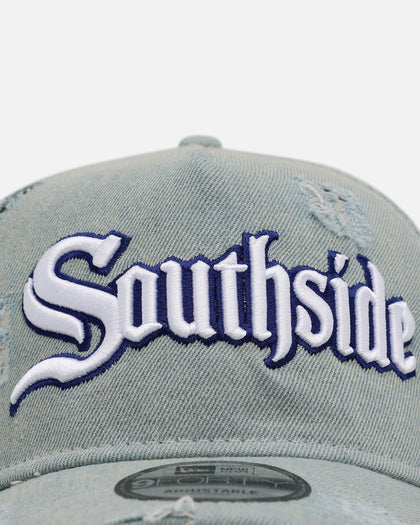 New Era Chicago White Sox 'Distressed Denim' 9FORTY A-Frame Snapback Light Wash Denim