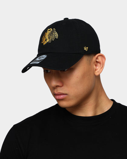 47 Brand Chicago Blackhawks Clean Up Stapback Black/Gold