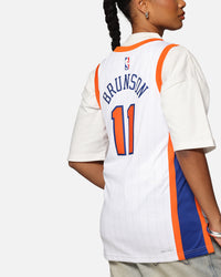 Nike Jalen Brunson New York Knicks #11 City Edition 2024/25 Nike Dri-Fit NBA Swingman Jersey White