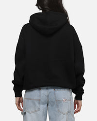 Carre Box Check Hoodie Solid Black