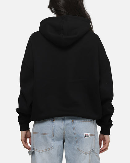 Carre Box Check Hoodie Solid Black
