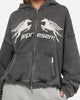 Represent Pegasus Zip Through Hoodie Vintage Grey