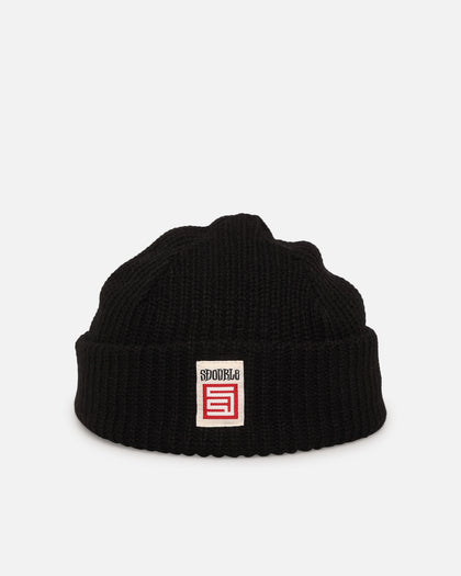 S Double Low Beanie Black