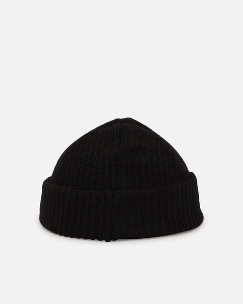 S Double Low Beanie Black